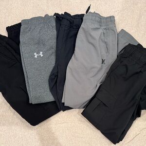 Under Armour OshKosh Hurley + Kids Gray/Black Joggers pants boys medium 10/13